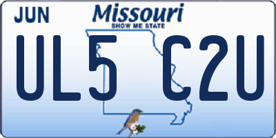 MO license plate UL5C2U