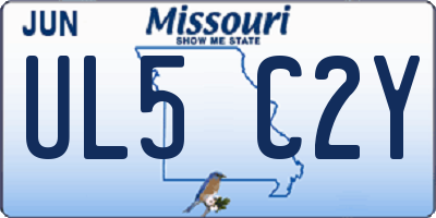 MO license plate UL5C2Y