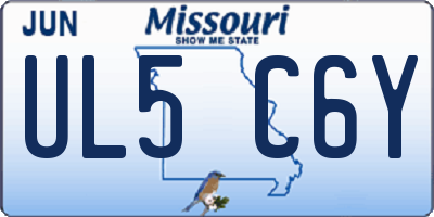 MO license plate UL5C6Y