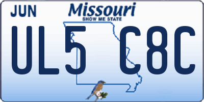 MO license plate UL5C8C