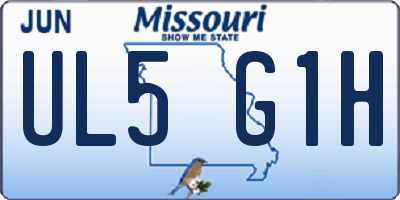 MO license plate UL5G1H