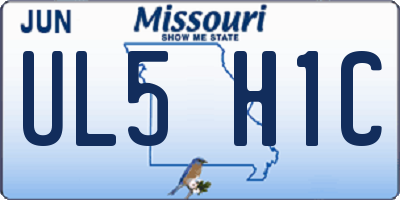 MO license plate UL5H1C