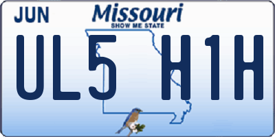 MO license plate UL5H1H
