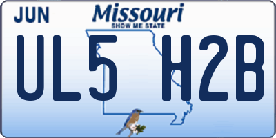 MO license plate UL5H2B