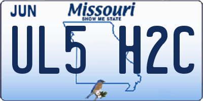 MO license plate UL5H2C