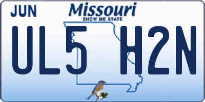 MO license plate UL5H2N