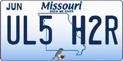 MO license plate UL5H2R