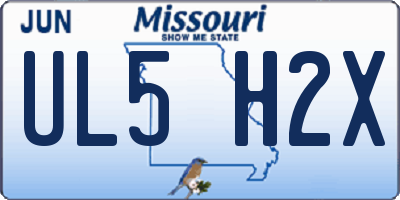 MO license plate UL5H2X
