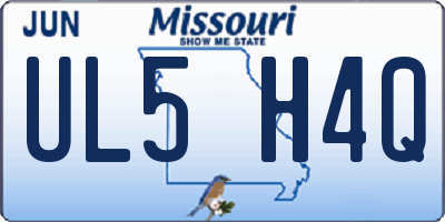 MO license plate UL5H4Q