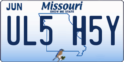 MO license plate UL5H5Y