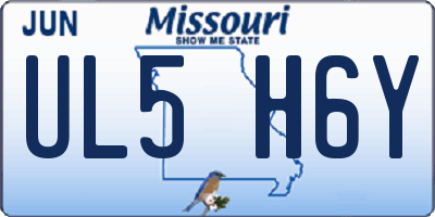 MO license plate UL5H6Y