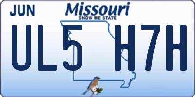 MO license plate UL5H7H