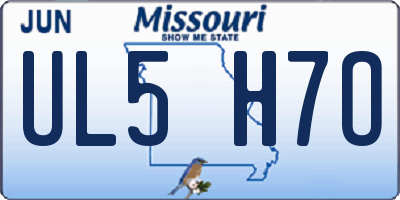 MO license plate UL5H7O