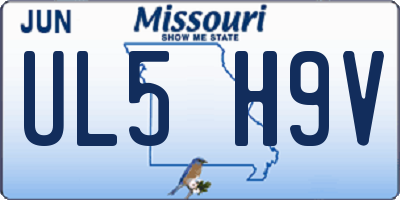 MO license plate UL5H9V