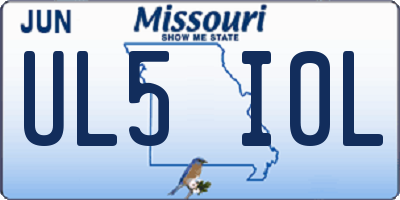 MO license plate UL5I0L