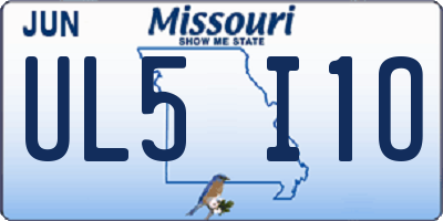 MO license plate UL5I1O