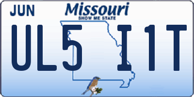 MO license plate UL5I1T