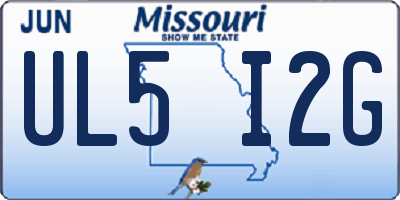 MO license plate UL5I2G
