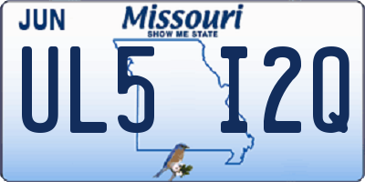 MO license plate UL5I2Q