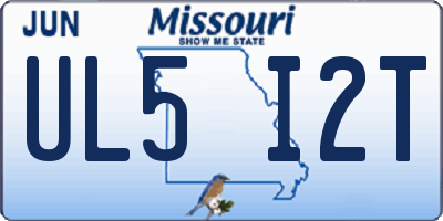 MO license plate UL5I2T
