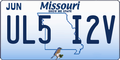 MO license plate UL5I2V