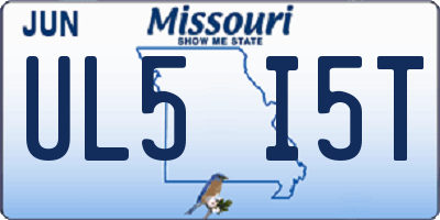 MO license plate UL5I5T