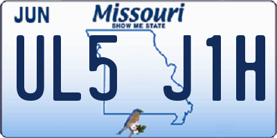 MO license plate UL5J1H