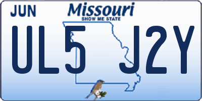 MO license plate UL5J2Y