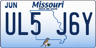 MO license plate UL5J6Y