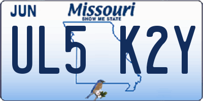 MO license plate UL5K2Y