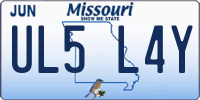 MO license plate UL5L4Y