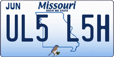 MO license plate UL5L5H