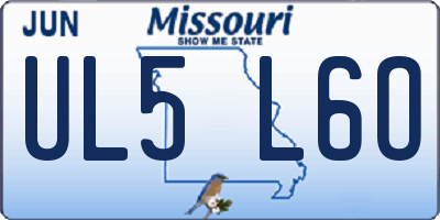 MO license plate UL5L6O