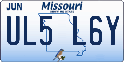 MO license plate UL5L6Y