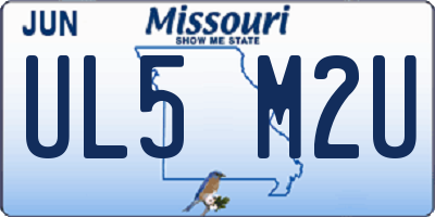 MO license plate UL5M2U
