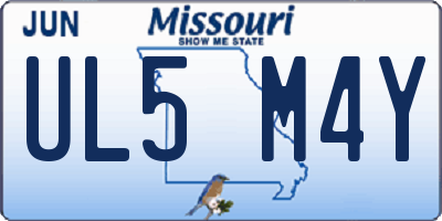 MO license plate UL5M4Y