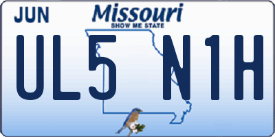 MO license plate UL5N1H