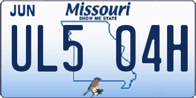 MO license plate UL5O4H