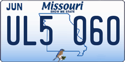 MO license plate UL5O6O