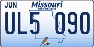 MO license plate UL5O9O