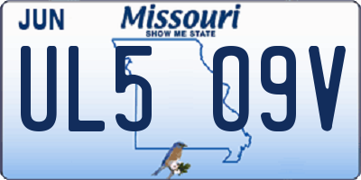 MO license plate UL5O9V