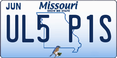 MO license plate UL5P1S