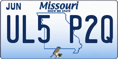 MO license plate UL5P2Q