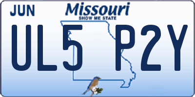 MO license plate UL5P2Y