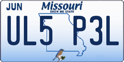 MO license plate UL5P3L