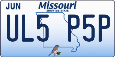 MO license plate UL5P5P