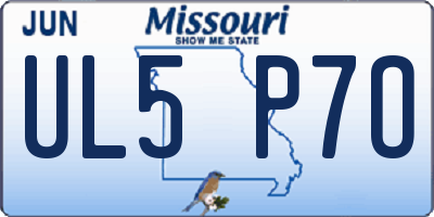 MO license plate UL5P7O