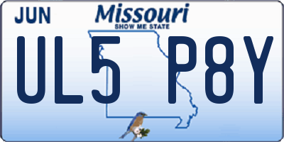 MO license plate UL5P8Y