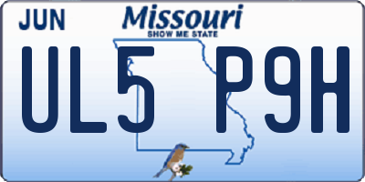 MO license plate UL5P9H