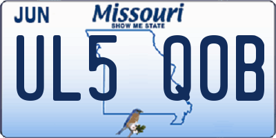 MO license plate UL5Q0B